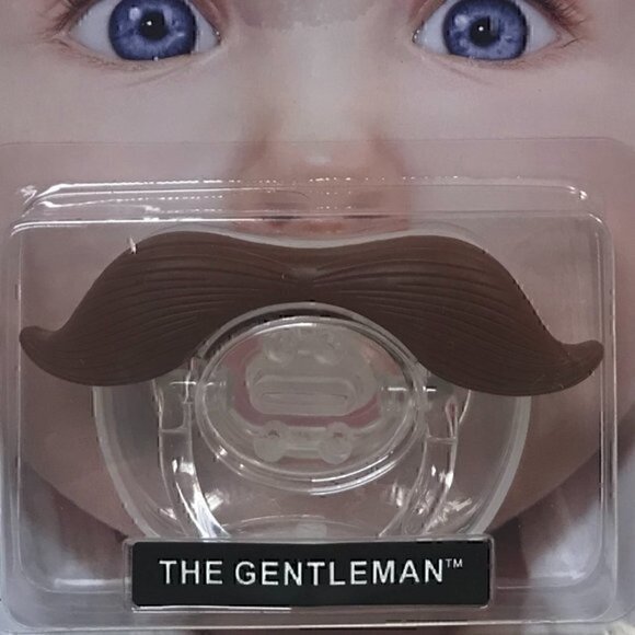 FCTRY Hipster Kids "The Gentleman" Mustache Pacifier - Picture 2 of 3